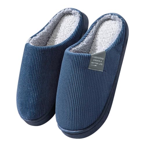 Generisch Warm Filzpantoffeln Frauen Bequeme Badesandalen Kinder Herren Haus Warmer Slip Weicher Flop Hausschuhe Flip On Schuhe Hausschuhe Herrenhausschuh Outdoor Schuhe Herren Wasserdicht (Navy, 42) von Generisch