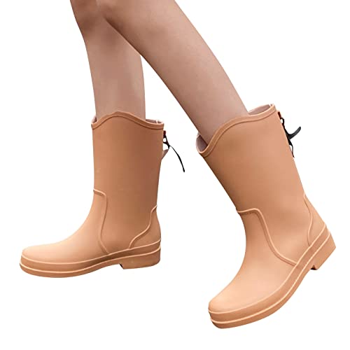 Generisch Wasserfeste Schuhe Stiefel Wasserdicht Kurze Wasserdichte Stiefel Leicht Langschaft Stiefeletten Sommer Damen-Gummistiefel Kurz Halbhohe Garten Gummistiefel Angelstiefel Damen A,EU 39 von Generisch