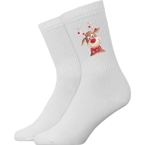 Generisch Weihnachtsmotive - Atmungsaktive Weihnachtssocke Sportsocke Weihnachtsgeschenk Tennissocken Socken von Generisch