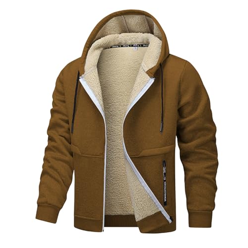 Generisch Winterjacke Herren Daunenjacke Winter Warm Kapuzenpullover mit Reissverschluss Fleecejacke mit Kapuze Bequemes und Warmes Casual Hoodie Sweatjacke Generisch Winterjacke Herren Daunenjacke Winter Warm Kapuzenpullover mit Reissverschluss Fleecejacke mit Kapuze Bequemes und Warmes Casual Hoodie Sweatjacke von Generisch