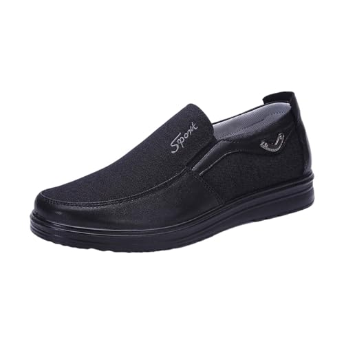 Generisch Zehenring Herren Schuhe Klassische, formelle, Moderne Business- und Freizeitschuhe mit Schnürung, Bequeme formelle Herrenschuhe aus Blaue Schuhe Herren (Black, 48) von Generisch