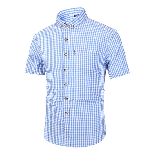Generisch karohemd Herren Kurzarm Slim fit Sommer rot, Kariert Hemden Herren Kurzarm Oktoberfest Hemd Freizeithemd Casual Regular Fit Trachtenhemd Brusttasche Universal Fit S-3XL Blue M Generisch karohemd Herren Kurzarm Slim fit Sommer rot, Kariert Hemden Herren Kurzarm Oktoberfest Hemd Freizeithemd Casual Regular Fit Trachtenhemd Brusttasche Universal Fit S-3XL Blue M von Generisch