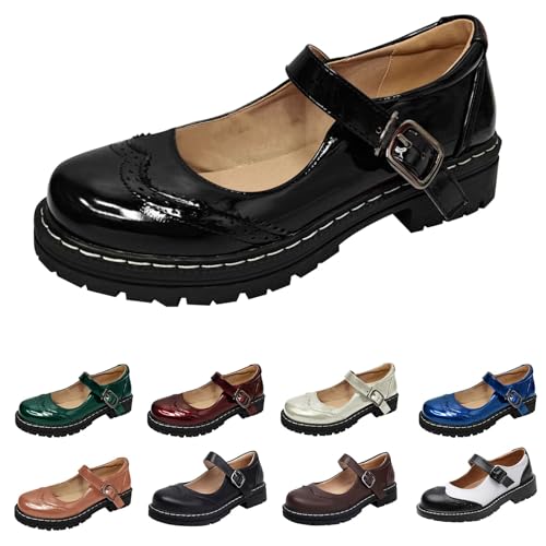 Generisch mokassins damen leder mit absatz mary jane schuhe damen plateau gothic damenschuhe elegant und bequem pumps Runde Zehen Kleid Schuhe Schnalle Riemchensandalen Prinzessin Sandaletten Generisch mokassins damen leder mit absatz mary jane schuhe damen plateau gothic damenschuhe elegant und bequem pumps Runde Zehen Kleid Schuhe Schnalle Riemchensandalen Prinzessin Sandaletten von Generisch