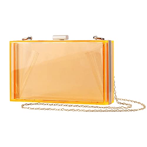 Gestreifte bunte Abendessen-Damen-Handtasche mit Kette, Acryltasche, Aufbewahrungs-Organizer, Damentasche, Orange, Einheitsgröße Gestreifte bunte Abendessen-Damen-Handtasche mit Kette, Acryltasche, Aufbewahrungs-Organizer, Damentasche, Orange, Einheitsgröße von Generisch