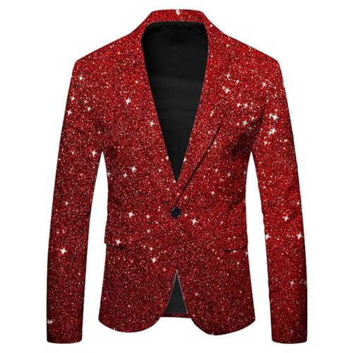 Glitzer Anzug Herren Pailletten Blazer Glitzer Outfit Drucken Smoking Langarm Sakko Glänzende Anzugjacke Festlich Mantel Männer Silvester Outfit Anzugjacken für Disco Party Hochzeit Karneval Kostüm Glitzer Anzug Herren Pailletten Blazer Glitzer Outfit Drucken Smoking Langarm Sakko Glänzende Anzugjacke Festlich Mantel Männer Silvester Outfit Anzugjacken für Disco Party Hochzeit Karneval Kostüm von Generisch
