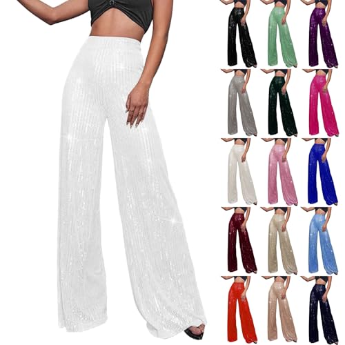 Glitzer Hose Damen Lang Gold- PaillettenHose Silber Pailetten Hose Lang Palazzo Hose Glänzende Hosen High Waist Jogginghose Langes Yoga Hosen Karneval Kostüm Silvester Outfit Glitzerhosen Glitzer Hose Damen Lang Gold- PaillettenHose Silber Pailetten Hose Lang Palazzo Hose Glänzende Hosen High Waist Jogginghose Langes Yoga Hosen Karneval Kostüm Silvester Outfit Glitzerhosen von Generisch