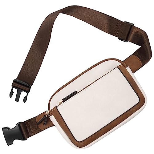 Gürteltasche für Damen überall Crossbody-Hüfttasche, verstellbarer Riemen, veganes Leder, Bauchtasche, hohe Taille, Yoga-Shorts für Damen, weiß, Einheitsgröße Gürteltasche für Damen überall Crossbody-Hüfttasche, verstellbarer Riemen, veganes Leder, Bauchtasche, hohe Taille, Yoga-Shorts für Damen, weiß, Einheitsgröße von Generisch