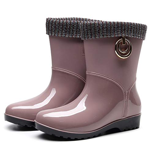 Gummistiefel Damen Anti-Rutsche Anti-Rutsch Damen-Gummistiefel Regenschuhe Gummi Kurze Reiterstiefel Gartenstiefel Sommer Mit Absatz Schuhe Gummischuhe Sommerstiefeletten von Generisch