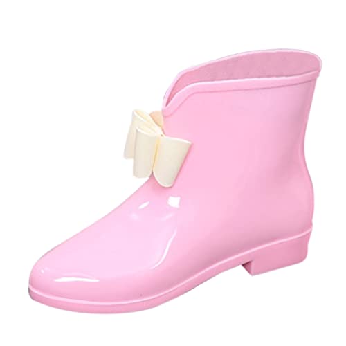 Gummistiefel Damen Kurz, Rutschfest Wasserdicht Leicht Regenschuhe Gartenschuhe Frühling Ankle Wellies Bequem Gummistiefel Gummi Stiefel Elegant Winddicht Regenstiefel Regenstiefeletten von Generisch