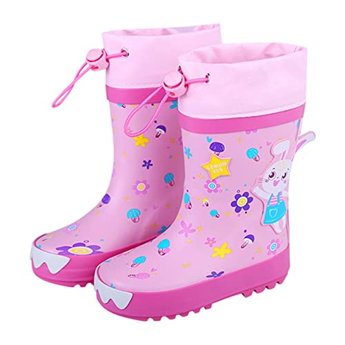 Gummistiefel Kinder 23 - Halbschaft Regenstiefel Regenschuhe Rutschfeste Rain Boot Regen Stiefel Wasserdichte Kinderschuhe Cartoon Bootschuhe Kids Frühling Sommer Kinderstiefel Stiefeletten 2-13 Jahre von Generisch