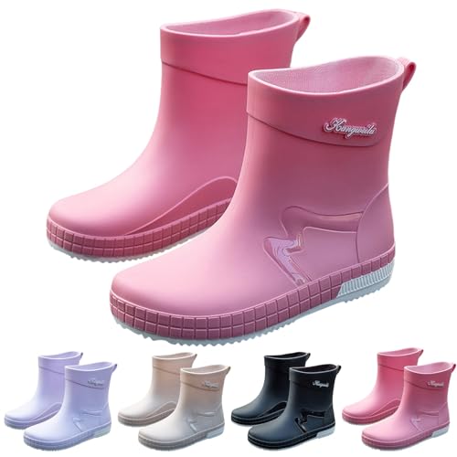 Gummistiefel für Damen, Gummistiefel für den Garten, wadenhoch, bequem, kurz, knöchelhoch, rutschfest, leicht, Regenschuhe zum Wandern, Garten, Angeln, Outdoor, rose, 36.5 EU Gummistiefel für Damen, Gummistiefel für den Garten, wadenhoch, bequem, kurz, knöchelhoch, rutschfest, leicht, Regenschuhe zum Wandern, Garten, Angeln, Outdoor, rose, 36.5 EU von Generisch