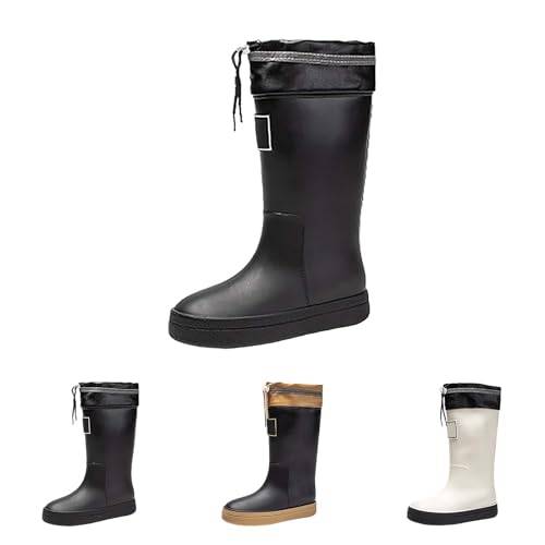Gummistiefel für Damen, wadenhoch, atmungsaktiv, wasserdicht, bequem, Gummischuhe für Garten, Angeln, Outdoor, mit verstellbarem Verschluss, Schwarz , 37 EU Gummistiefel für Damen, wadenhoch, atmungsaktiv, wasserdicht, bequem, Gummischuhe für Garten, Angeln, Outdoor, mit verstellbarem Verschluss, Schwarz , 37 EU von Generisch