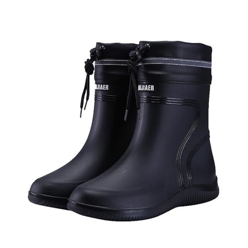 Gummistiefel für Herren und Damen, kurze Stiefelette mit abnehmbarem Futter, wasserdicht, Regenstiefel, Outdoor- und Wanderstiefel, strapazierfähig, schlammfest, modisch, wasserfest, BK4, 42 1/3 EU von Generisch