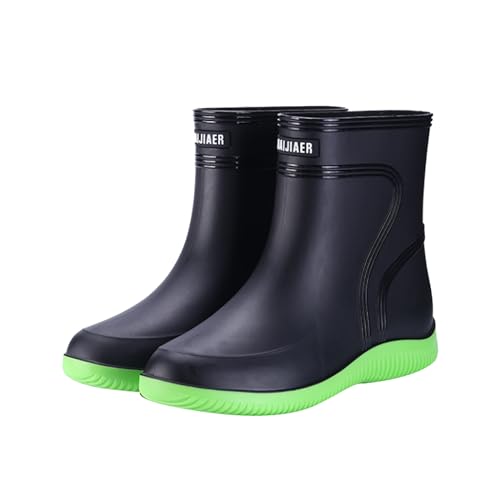 Gummistiefel für Herren und Damen, kurze Stiefelette mit abnehmbarem Futter, wasserdicht, Regenstiefel, Outdoor- und Wanderstiefel, strapazierfähig, schlammfest, modisch, wasserfest, GN1, 42 2/3 EU von Generisch