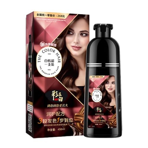 Haarfärbe-Shampoo,Natürliches Haarfärbe-Shampoo | Instant Color Shampoo Reichhaltiger Schaum 450 ml - Tiefenreinigende Haarpflegelösung ohne Bleichmittel für die Haarfärbung zu Hause, für Männer und F Haarfärbe-Shampoo,Natürliches Haarfärbe-Shampoo | Instant Color Shampoo Reichhaltiger Schaum 450 ml - Tiefenreinigende Haarpflegelösung ohne Bleichmittel für die Haarfärbung zu Hause, für Männer und F von Generisch