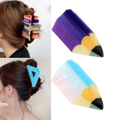 Haarklammern für dünnes Haar, große niedliche Haarklammern, lustige Lehrer-Haarspangen, niedliches Haar-Accessoire für Frauen, Buchliebhaber, Lehrer, Schätzungsgeschenk, 2 Stück Haarklammern für dünnes Haar, große niedliche Haarklammern, lustige Lehrer-Haarspangen, niedliches Haar-Accessoire für Frauen, Buchliebhaber, Lehrer, Schätzungsgeschenk, 2 Stück von Generisch