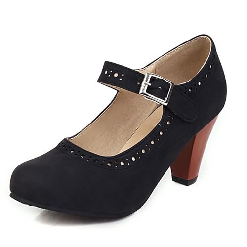 Halbschuhe Damen Damenschuhe Vintage Lolita Loafer Sandaletten Plateau Rockabilly Pumps Blockabsatz Elegant Gothic Mary Jane Schuhe schwarz 36.00 Halbschuhe Damen Damenschuhe Vintage Lolita Loafer Sandaletten Plateau Rockabilly Pumps Blockabsatz Elegant Gothic Mary Jane Schuhe schwarz 36.00 von Generisch