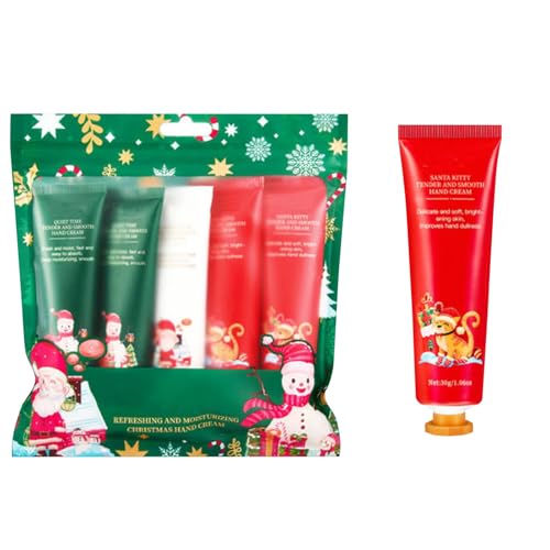 Handcreme Weihnachten Set, 5 pcs Handcreme Weihnachten Mini für Trockene Rissige Hände, Weihnachtsgeschenke, Hand Cream für Trockene Hände, Feuchtigkeitscreme Handcreme Frauen und Männer Handcreme Weihnachten Set, 5 pcs Handcreme Weihnachten Mini für Trockene Rissige Hände, Weihnachtsgeschenke, Hand Cream für Trockene Hände, Feuchtigkeitscreme Handcreme Frauen und Männer von Generisch
