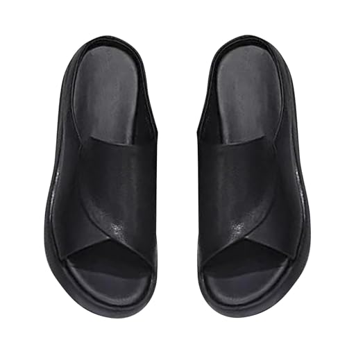 Hausschuhe für Damen, Sandalen und Slides für Damen, Wandersandalen, Sommerpantoffeln, Damen-Slipper Barfußschuhe, Damen-Sandalen, große Passform, Schwarz , 4.5 UK 3X-Narrow Hausschuhe für Damen, Sandalen und Slides für Damen, Wandersandalen, Sommerpantoffeln, Damen-Slipper Barfußschuhe, Damen-Sandalen, große Passform, Schwarz , 4.5 UK 3X-Narrow von Generisch