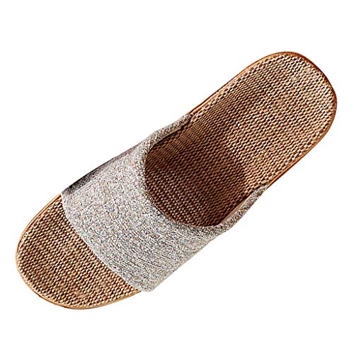 Hausschuhe für Herren, Barfußschuhe, Übergröße, Leinen, Espadrilles, Damen-Sandalen, Wasser-Sneaker, Sommer, Strand, Damen, Hausschuhe, für UK, grau, 41 1/3 EU Hausschuhe für Herren, Barfußschuhe, Übergröße, Leinen, Espadrilles, Damen-Sandalen, Wasser-Sneaker, Sommer, Strand, Damen, Hausschuhe, für UK, grau, 41 1/3 EU von Generisch