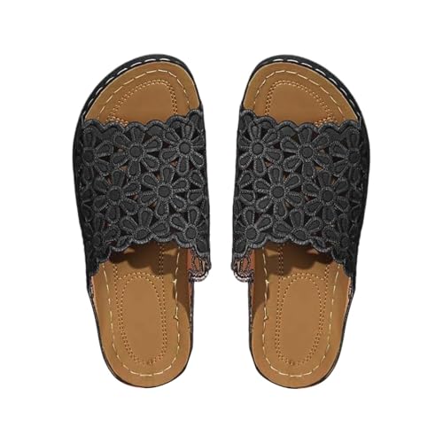 Hausschuhe mit Absatzschuhen, Größe 36, hohl, lässige Hausschuhe, schräge Unterseite, Schuhe, Sandalen, Damen, Größe 39, Schwarz , 39 EU Hausschuhe mit Absatzschuhen, Größe 36, hohl, lässige Hausschuhe, schräge Unterseite, Schuhe, Sandalen, Damen, Größe 39, Schwarz , 39 EU von Generisch