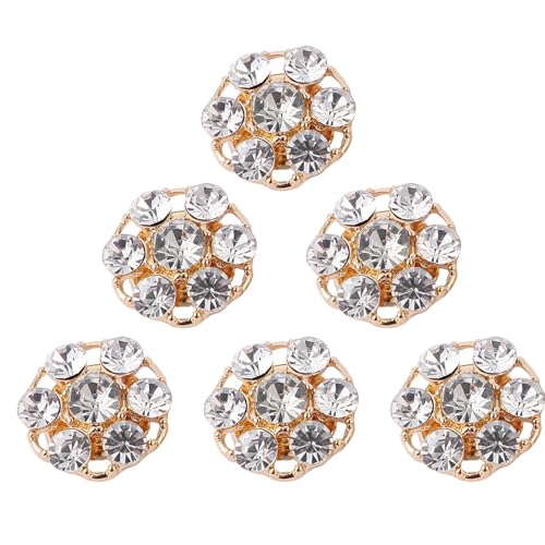 Hemd Knöpfe Abdeckungen, 6 Stück Strass Manschettenknöpfe, Aufstecken Damen Blusen Zubehör Verzierungen, glänzende Schmuckknöpfe Hemd Knöpfe Abdeckungen, 6 Stück Strass Manschettenknöpfe, Aufstecken Damen Blusen Zubehör Verzierungen, glänzende Schmuckknöpfe von Generisch
