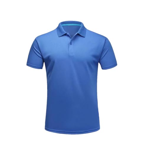 Herren-Golf-Poloshirt, Dry-Fit, atmungsaktives Kragen-T-Shirt, schnelltrocknend, Golf-Shirts für Herren, Herren-Poloshirt, königsblau, XXX-Large von Generisch