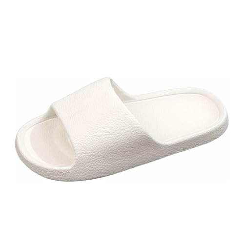 Herren-Hausschuhe mit Kissen, rutschfest, dusche, wolkenähnlich, bequem, gepolstert, dicke Sohle, Unisex, Sommerhausschuhe für Damen und Herren, weiß, 39 EU Herren-Hausschuhe mit Kissen, rutschfest, dusche, wolkenähnlich, bequem, gepolstert, dicke Sohle, Unisex, Sommerhausschuhe für Damen und Herren, weiß, 39 EU von Generisch