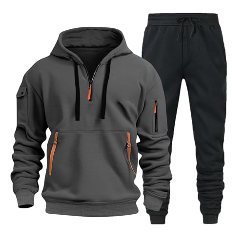 Herren Jogginganzug Trainingsanzug Sportanzug Hausanzug mit 1/4 Reißverschluss mit Kapuze Trainingsanzug Set Herren Langarm Oversize Sportanzug Einfarbig Tracksuit Warm Jogginganzug Sportsachen Herren Jogginganzug Trainingsanzug Sportanzug Hausanzug mit 1/4 Reißverschluss mit Kapuze Trainingsanzug Set Herren Langarm Oversize Sportanzug Einfarbig Tracksuit Warm Jogginganzug Sportsachen von Generisch