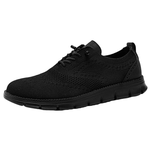 Herren Leichte Oxford Turnschuhe Atmungsaktiv Strick Mesh Kleid Schuhe mit Schnürverschluss Casual Smart Walking Schuhe für Büro Alltag Reisen Stilvolle Bequeme Formale Schuhe für Männer, Schwarz , 43 Herren Leichte Oxford Turnschuhe Atmungsaktiv Strick Mesh Kleid Schuhe mit Schnürverschluss Casual Smart Walking Schuhe für Büro Alltag Reisen Stilvolle Bequeme Formale Schuhe für Männer, Schwarz , 43 von Generisch