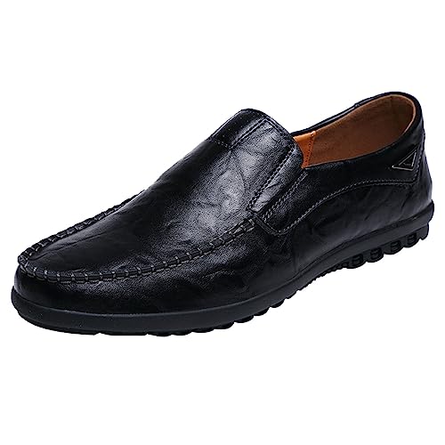 Herren-Mokassins aus Leder, Mokassins, Arbeitsschuhe, Büroschuhe, leichte Wanderschuhe, bequeme Fahrschuhe, lässig, flach, Mokassin, Abschlussfeier, Abschlussball, Business, Party, Schuh, Schwarz , 40 Herren-Mokassins aus Leder, Mokassins, Arbeitsschuhe, Büroschuhe, leichte Wanderschuhe, bequeme Fahrschuhe, lässig, flach, Mokassin, Abschlussfeier, Abschlussball, Business, Party, Schuh, Schwarz , 40 von Generisch