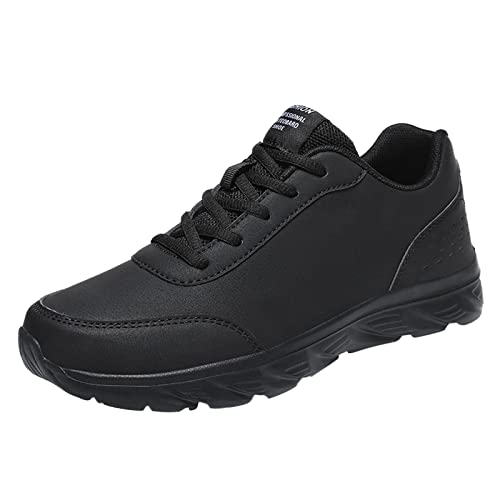 Herren-Turnschuhe, Leder, leger, lässig, modisch, einfache Schuhe, Laufschuhe, leicht, Größe 47, Schwarz , 42 1/3 EU Herren-Turnschuhe, Leder, leger, lässig, modisch, einfache Schuhe, Laufschuhe, leicht, Größe 47, Schwarz , 42 1/3 EU von Generisch
