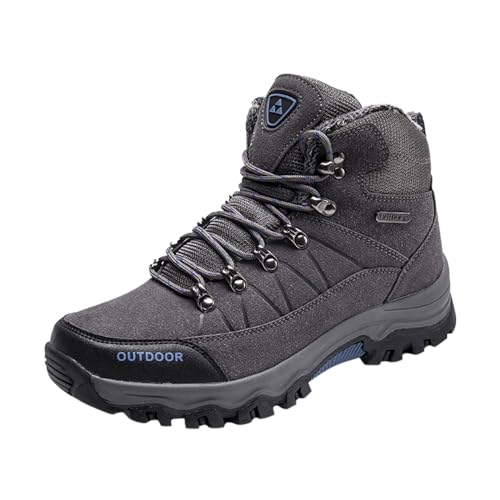 Herren Wanderschuhe: Atmungsaktiv Trekking 46 Wandern Outdoor Schuhe Bergschuhe Leichte Bequemer Weit Winter Hiking Schuhe Trekkingschuhe Wasserdicht rutschfeste Wanderschuhe Wanderstiefel von Generisch