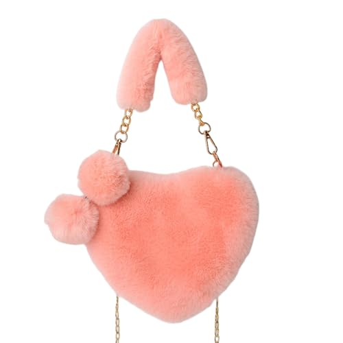 Herztasche, Handgehaltene Plüsch-Umhängetasche in Herzform, Niedliche, weiche Umhängetaschen mit großem Fassungsvermögen für Damen, Studentinnen, Ideal zum Verschenken: Das süße und romantische Design Herztasche, Handgehaltene Plüsch-Umhängetasche in Herzform, Niedliche, weiche Umhängetaschen mit großem Fassungsvermögen für Damen, Studentinnen, Ideal zum Verschenken: Das süße und romantische Design von Generisch