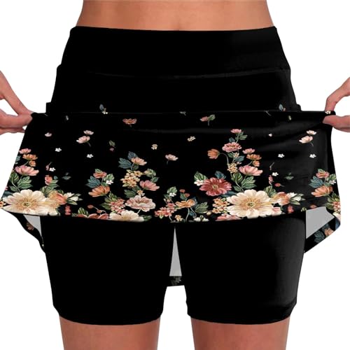 Hosenrock Damen Damenmode Hosen Damen Elegant 2 In1 Sport Leggings Mit Rock Tennisröcke Shorts Damen Sommer Hosenrock Damen Kurz Laufrock Stufenrock Golf Rock Schwarz 4XL Hosenrock Damen Damenmode Hosen Damen Elegant 2 In1 Sport Leggings Mit Rock Tennisröcke Shorts Damen Sommer Hosenrock Damen Kurz Laufrock Stufenrock Golf Rock Schwarz 4XL von Generisch