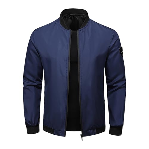 Jacke Herren Übergangs Sommer Bomberjacke Leichte Sommerjacke Casual Sweatjacke Blouson Jacke Zipper Fliegerjacke Langarm Strickjacke Herren-Jacken Große Größen Pilotenjacke Blau 6XL Jacke Herren Übergangs Sommer Bomberjacke Leichte Sommerjacke Casual Sweatjacke Blouson Jacke Zipper Fliegerjacke Langarm Strickjacke Herren-Jacken Große Größen Pilotenjacke Blau 6XL von Generisch