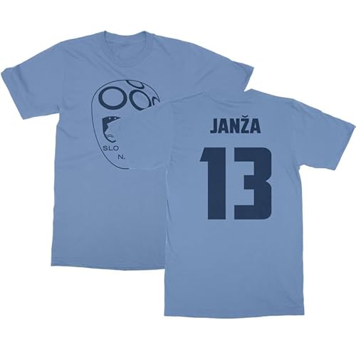 Janza 13 Jersey-Stil - Slowenien-Fußballfan Unisex-T-Shirt (Carolina Blau, XX-Large) von Generisch