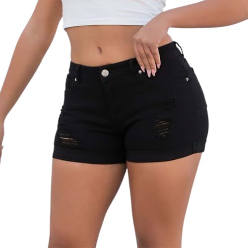 Jeans Shorts Damen Kurz Sexy - Low Waist Stretch Kurze Hose Sommer Zerrissen Push Up Leggings Ripped Loch Hotpants Skinny Y2k Boyfriend Jeanshorts Denim Kurze Jeans Sommershorts mit Taschen Jeans Shorts Damen Kurz Sexy - Low Waist Stretch Kurze Hose Sommer Zerrissen Push Up Leggings Ripped Loch Hotpants Skinny Y2k Boyfriend Jeanshorts Denim Kurze Jeans Sommershorts mit Taschen von Generisch