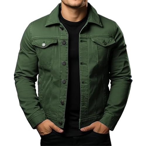Jeansjacke Herren Elegant Gentleman Jacken Gewaschener Denim Übergangsjacke Frühlings Herbst Jacke Mantel Vintage Herrenjacke Klassische Denim Cargo Coat Slim Fit Übergangs Jacket Jeansjacke Herren Elegant Gentleman Jacken Gewaschener Denim Übergangsjacke Frühlings Herbst Jacke Mantel Vintage Herrenjacke Klassische Denim Cargo Coat Slim Fit Übergangs Jacket von Generisch