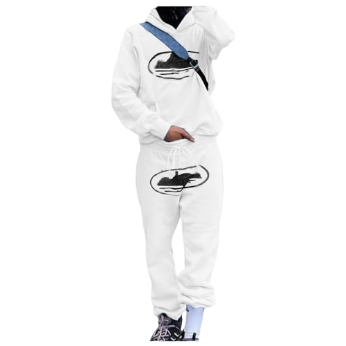 Jogginganzug Damen/Herren NOFS Tracksuit 2 Piece Unisex Trainingsanzug Y2K Hip Hop Streetwear Hoodie Sportanzug Sporthose Buchstaben Druck Lose Sweatshirt Jogginganzug Damen/Herren NOFS Tracksuit 2 Piece Unisex Trainingsanzug Y2K Hip Hop Streetwear Hoodie Sportanzug Sporthose Buchstaben Druck Lose Sweatshirt von Generisch