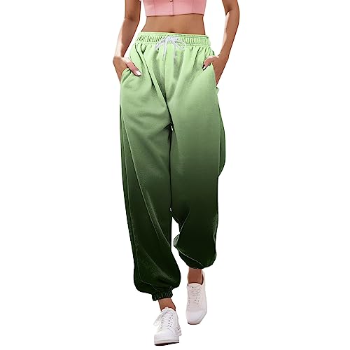 Jogginghose Damen Hohe Taille Kordelzug Warme Freizeithose Weiblich Gefüttert Sporthose Übergröße 2024 Baggy Elegante Damen Jogginghose Outdoor Hose von Generisch