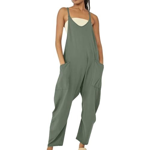 Jumpsuit Damen Elegant Festlich Glitzer,Damen Overall Elegant,Jumpsuit Sommer 2025 Latzhose Große Größen Stretch Overall Bequem Ärmellos Mit Taschen Locker Leicht Playsuit,XXL Jumpsuit Damen Elegant Festlich Glitzer,Damen Overall Elegant,Jumpsuit Sommer 2025 Latzhose Große Größen Stretch Overall Bequem Ärmellos Mit Taschen Locker Leicht Playsuit,XXL von Generisch