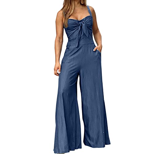 Jumpsuit für Damen und Mädchen, Sommer, lässig, ärmellos, mit Taschen, gewaschene Denim-Lätzchen, Jeans, Overall, lässig, Denim, Overall, weites Bein, Latzhose, Strampler, Bodysuit für Damen, blau, 38 Jumpsuit für Damen und Mädchen, Sommer, lässig, ärmellos, mit Taschen, gewaschene Denim-Lätzchen, Jeans, Overall, lässig, Denim, Overall, weites Bein, Latzhose, Strampler, Bodysuit für Damen, blau, 38 von Generisch