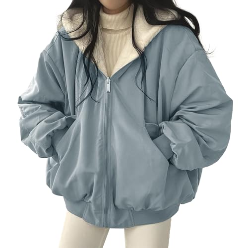 Kapuzenjacke Damen Hoodie, Plüschjacke Damen Mit Kapuze Wendejacke Damen Übergang, Teddy Fleecejacke, Warm Fleecemantel, Mit Reißverschluss Taschen, Einfarbig Flauschig Kapuzenpullover, Winterjacke Kapuzenjacke Damen Hoodie, Plüschjacke Damen Mit Kapuze Wendejacke Damen Übergang, Teddy Fleecejacke, Warm Fleecemantel, Mit Reißverschluss Taschen, Einfarbig Flauschig Kapuzenpullover, Winterjacke von Generisch