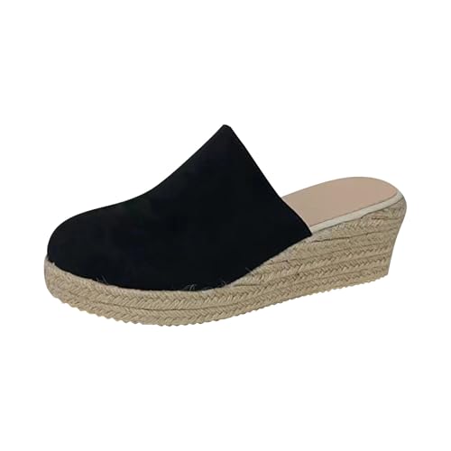 Keil-Sandalen für Damen, Espadrilles mit geschlossenem Zehenbereich, Plateau-Slider, bequem, rückenfrei, orthopädische Hausschuhe, leger, breite Passform, Keilabsatz, Wanderschuhe, Sommerschuhe Keil-Sandalen für Damen, Espadrilles mit geschlossenem Zehenbereich, Plateau-Slider, bequem, rückenfrei, orthopädische Hausschuhe, leger, breite Passform, Keilabsatz, Wanderschuhe, Sommerschuhe von Generisch