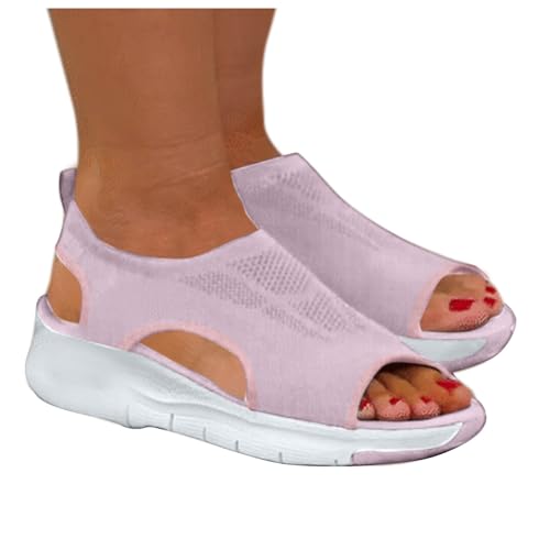 Keilabsatz Schuhe Damen Sommer - Zehenbereich Bequeme Offener Slingback Strand Keilabsätze Freizeitschuhe Bohemia Kreuzgurte Orthopädische Knöchelriemen Schlupfsandalen Peeptoes Slip on Keilabsatz Schuhe Damen Sommer - Zehenbereich Bequeme Offener Slingback Strand Keilabsätze Freizeitschuhe Bohemia Kreuzgurte Orthopädische Knöchelriemen Schlupfsandalen Peeptoes Slip on von Generisch