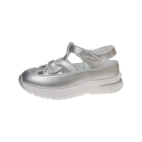 Keilsandalen für Damen, geschlossener Zehenbereich, Slingback-Schuhe, breite Passform, Plateau, Slides, Gladiator, römische Sandalen, weiche Sohle, rutschfest, Sommer, Sportschuhe, atmungsaktiv Keilsandalen für Damen, geschlossener Zehenbereich, Slingback-Schuhe, breite Passform, Plateau, Slides, Gladiator, römische Sandalen, weiche Sohle, rutschfest, Sommer, Sportschuhe, atmungsaktiv von Generisch