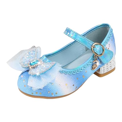 Kinder Mädchen Prinzessin Schuhe Pailletten Strass Schmetterling Bunt Bonbonfarben Einzelschuhe Kleine Lederschuhe Party Kristallschuhe Einzelne Schuhe Mode Tanzschuhe Sandalen von Generisch