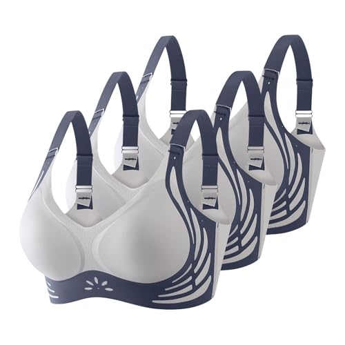Klassische BHS für Damen Sport BH Push Up mit Verstellbarem Bustier 3er Pack Komfort Nahtlos BH Set Damen ohne Bügel Große Größen Brüste Unterwäsche für Alltag Kleidung Klassische BHS für Damen Sport BH Push Up mit Verstellbarem Bustier 3er Pack Komfort Nahtlos BH Set Damen ohne Bügel Große Größen Brüste Unterwäsche für Alltag Kleidung von Generisch