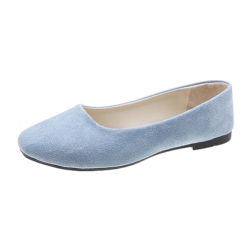 Klassische Ballerinas für Damen, mit Schleife, zum Reinschlüpfen, formell, lässig, elegant, flache Schuhe, Arbeit, Büro, Ballett, flach, hellblau, 39 EU Klassische Ballerinas für Damen, mit Schleife, zum Reinschlüpfen, formell, lässig, elegant, flache Schuhe, Arbeit, Büro, Ballett, flach, hellblau, 39 EU von Generisch